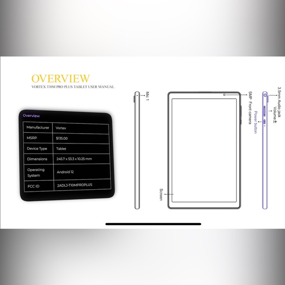 *NEW* NIB Vortex T10M Pro Plus Tablet - Picture 3 of 5